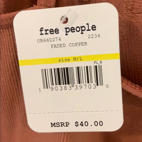 NWT Free People Bodysuit in M/L - Picture 4 of 4